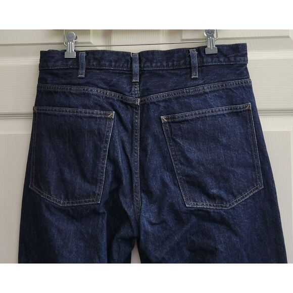 Uniqlo Men's Size 32inch Dark Wash Blue Denim Jeans 100% Cotton Pre-Owned - Picture 6 of 11